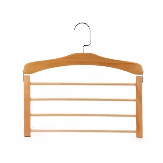 1PC Hangers for Clothes Pants Closet Wooden Trouser Jeans Scarf Organizer Storage Perchas Para La Ropa Multilayer Pants Hanger