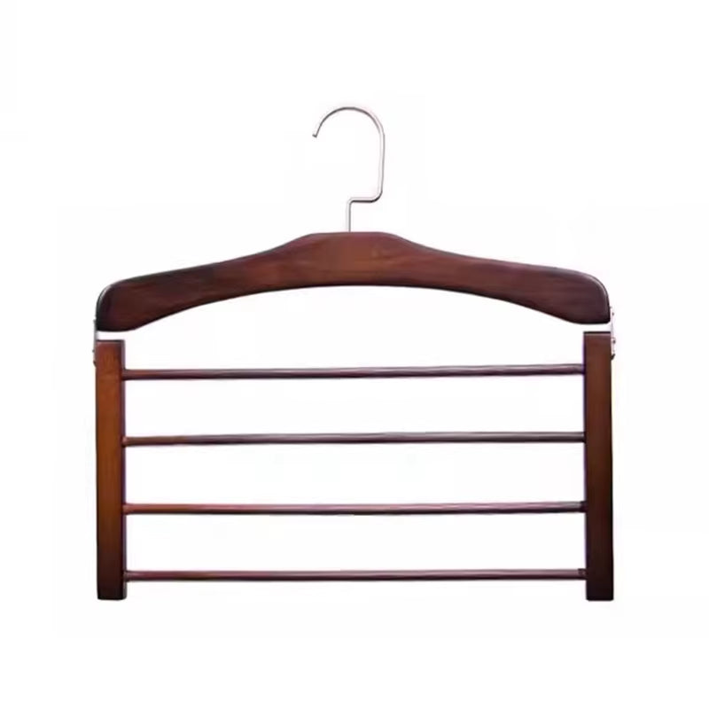 1PC Hangers for Clothes Pants Closet Wooden Trouser Jeans Scarf Organizer Storage Perchas Para La Ropa Multilayer Pants Hanger